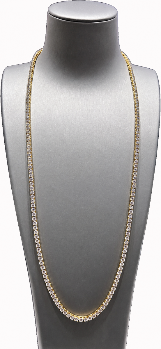 Lab-grown 18krt. Tenniscollier 70cm 186 - 35crt
